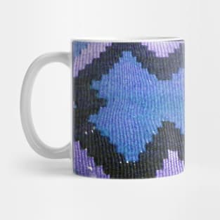 blue rug pattern, abstract art, antique rug pattern, minimal art, modern art, carpet pattern, For custom orders please DM me. Mug